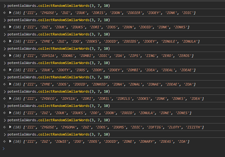 strange z biased output that feels like a bug